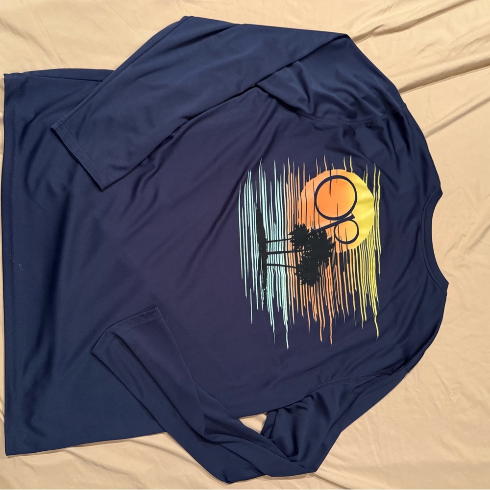 OP Ocean Pacific men’s long sleeve navy blue logo shirt size xl.